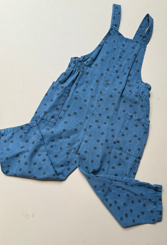 Zara Denim Polka Dot Dungarees in 4-5 Years