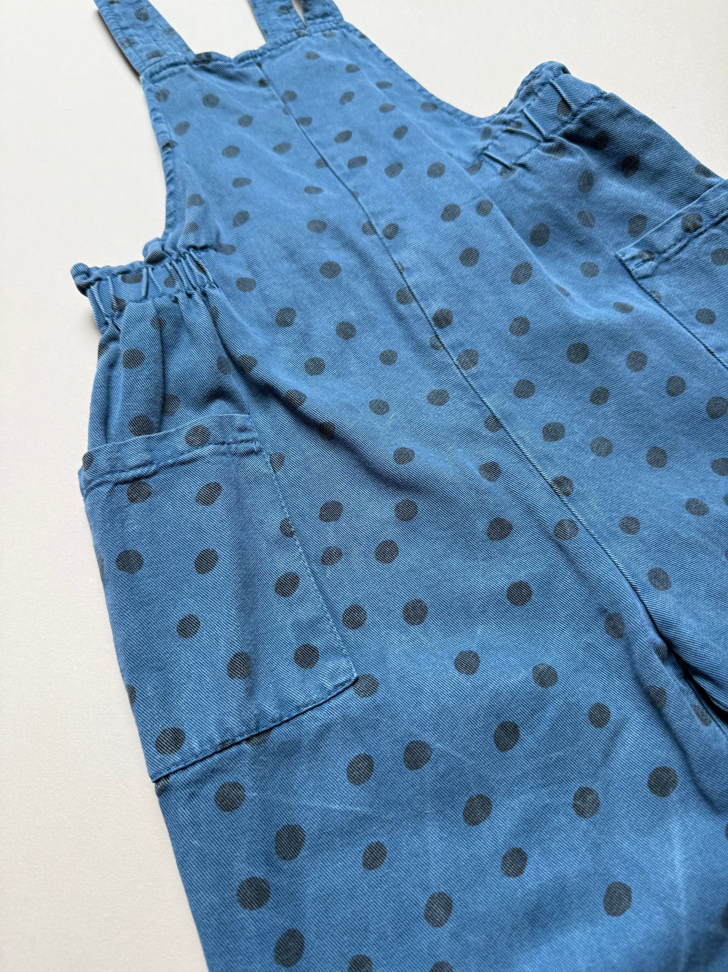 Zara Denim Polka Dot Dungarees in 4-5 Years