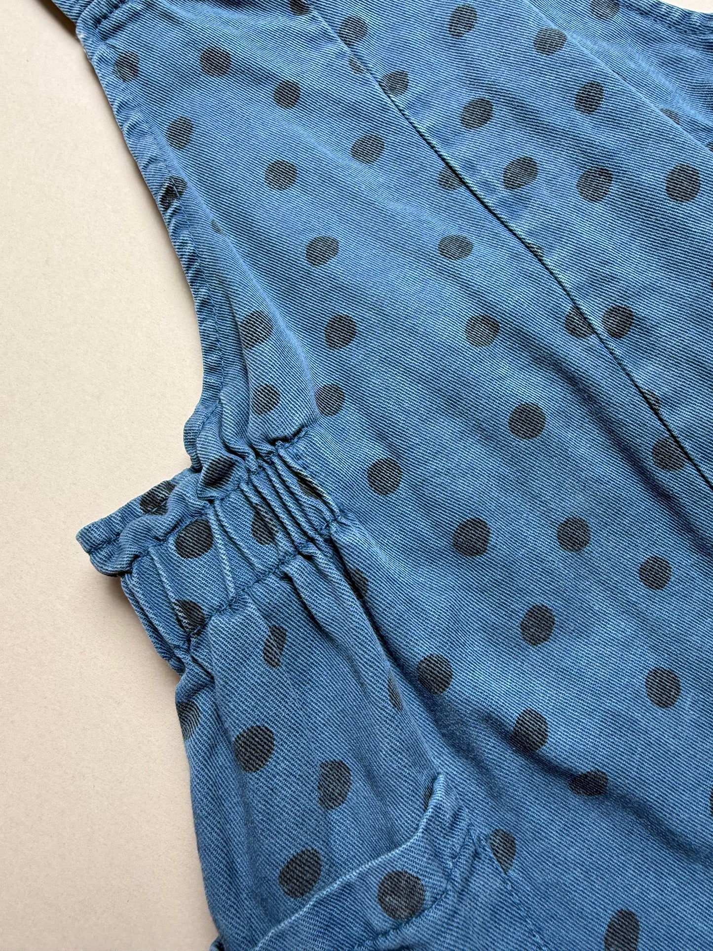 Zara Denim Polka Dot Dungarees in 4-5 Years