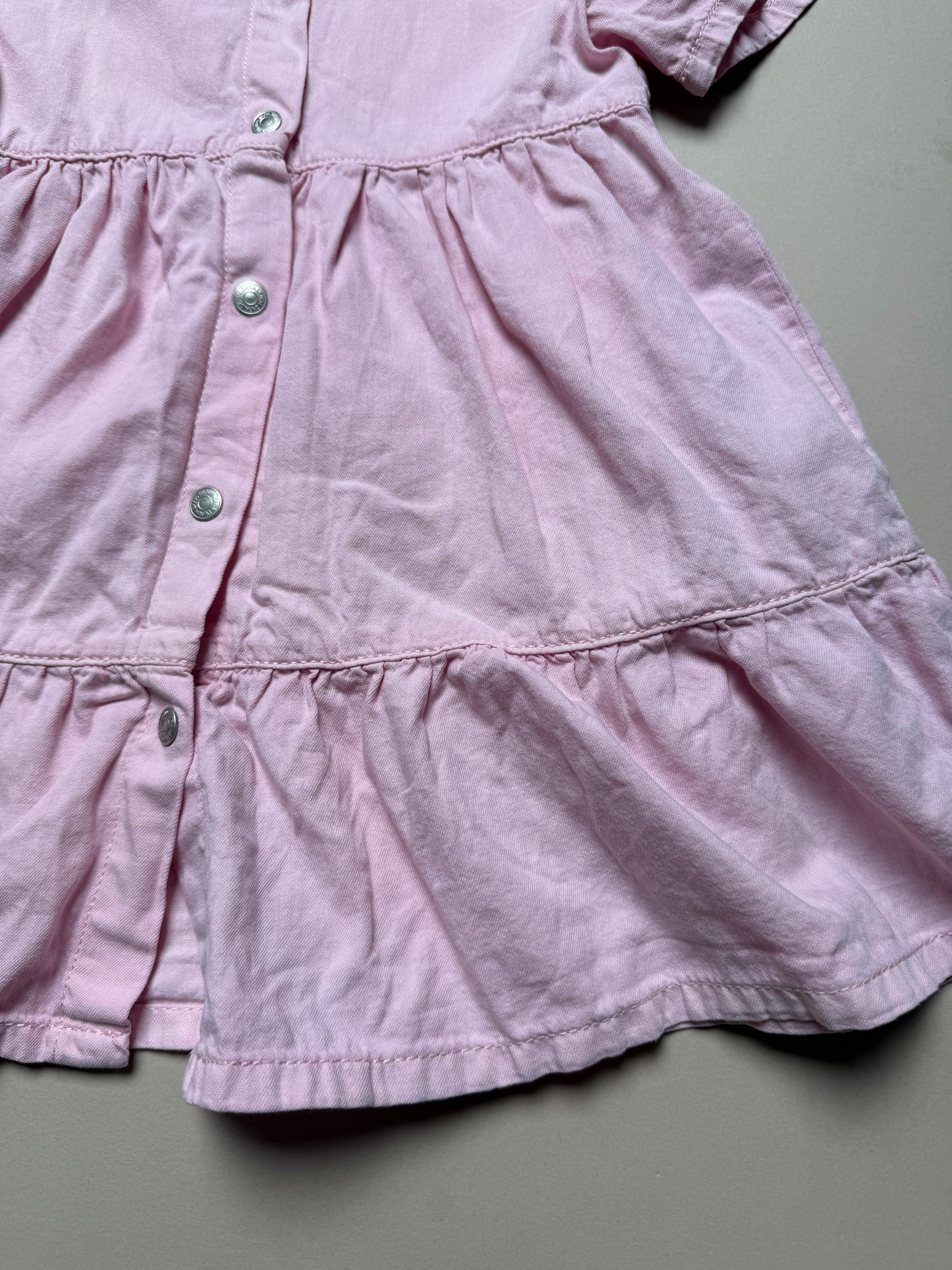 Zara Pink Short Sleeved Shirt Dress in 2-3 Years