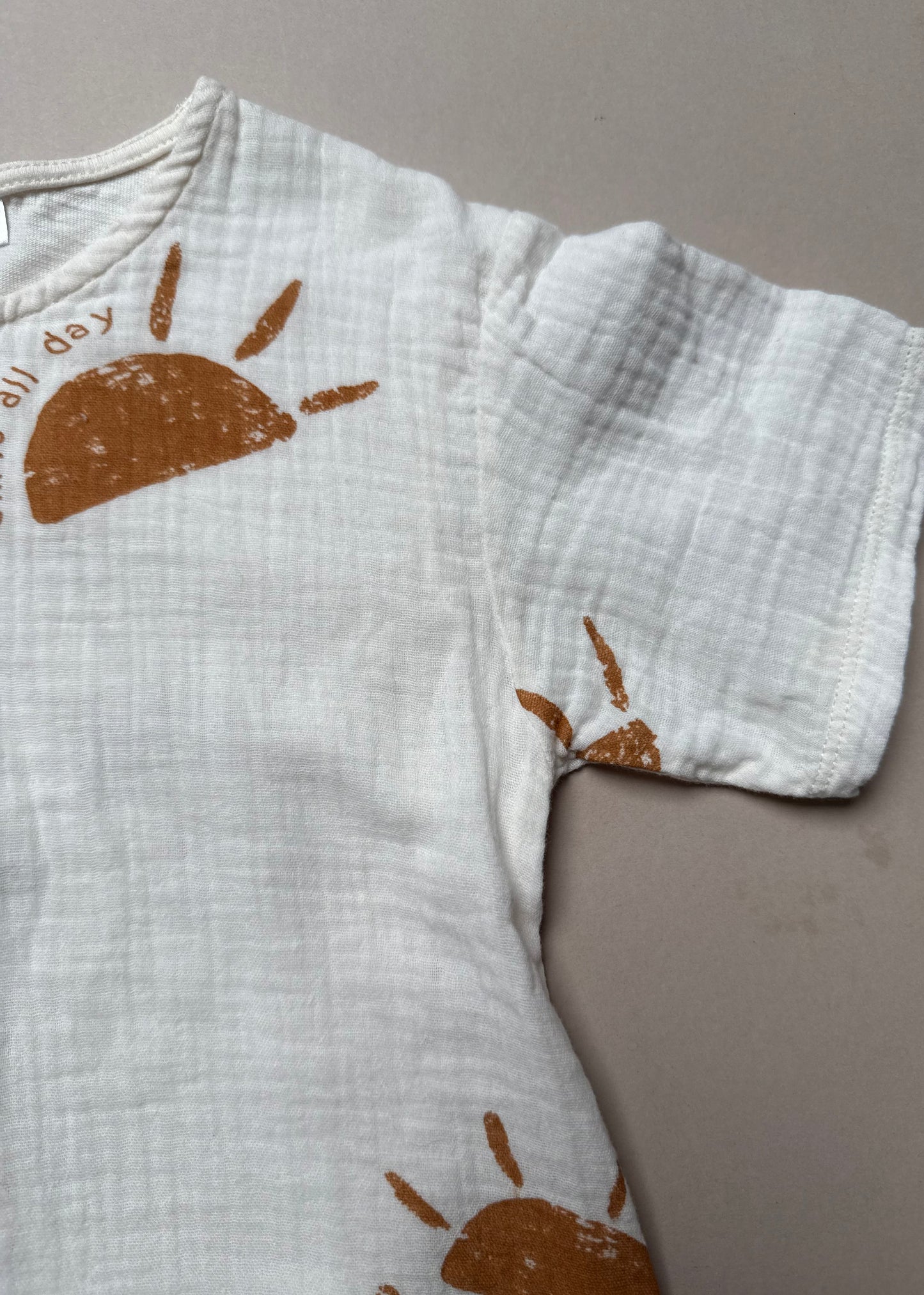 Zara "Shine All Day" Lightweight Cotton Romper in 4-5 Years
