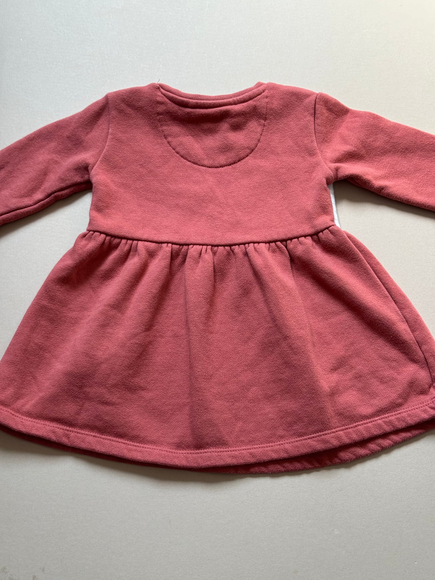 F&F Fox Thick Long Sleeved Dress in 6-9 Months