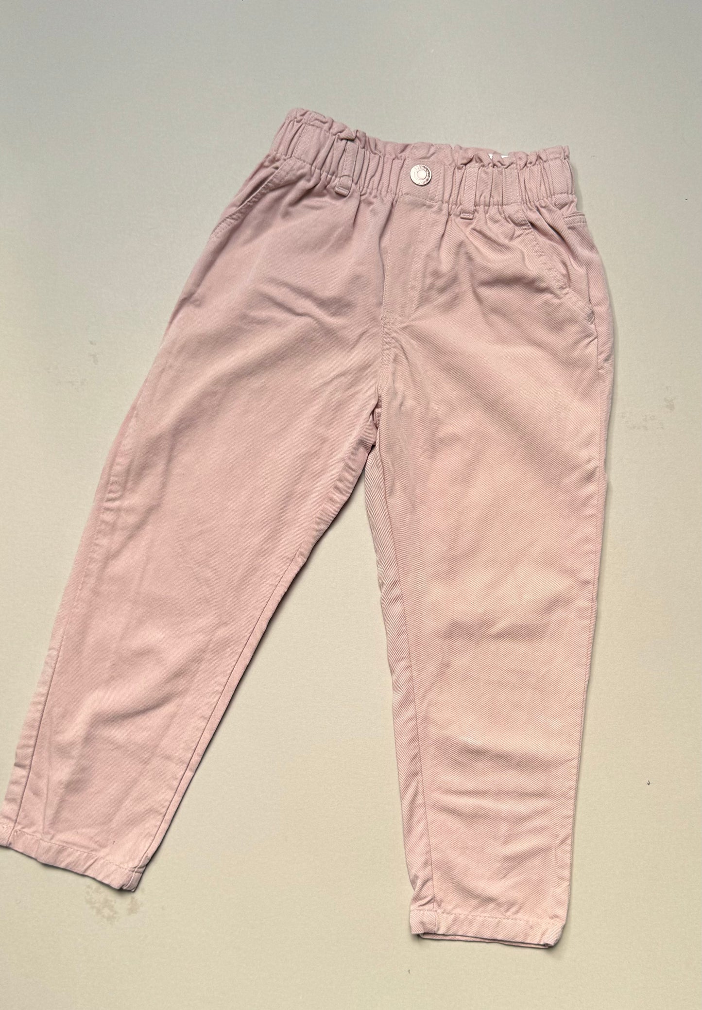 H&M Paperbag Waist Dusky Pink Trousers in 3-4 Years