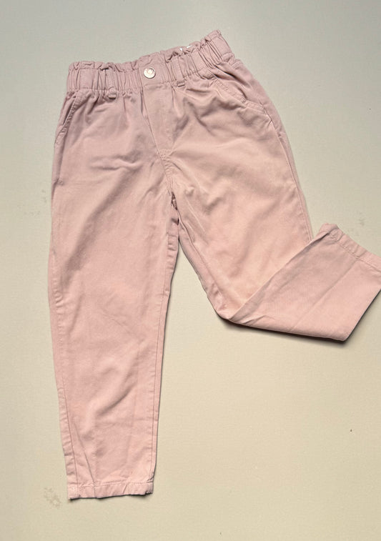 H&M Paperbag Waist Dusky Pink Trousers in 3-4 Years