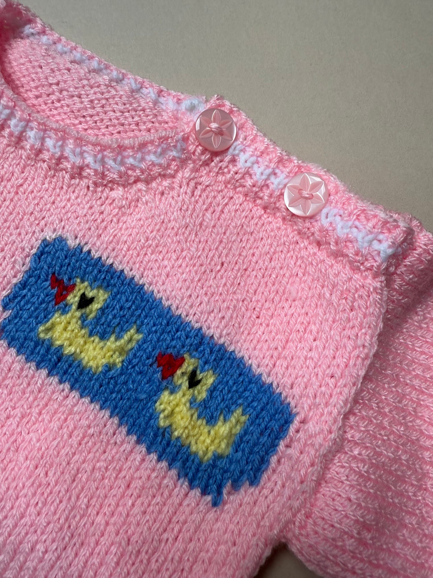 Handknitted Farm Yard Acrylic Jumper Best Fit From 6 Months