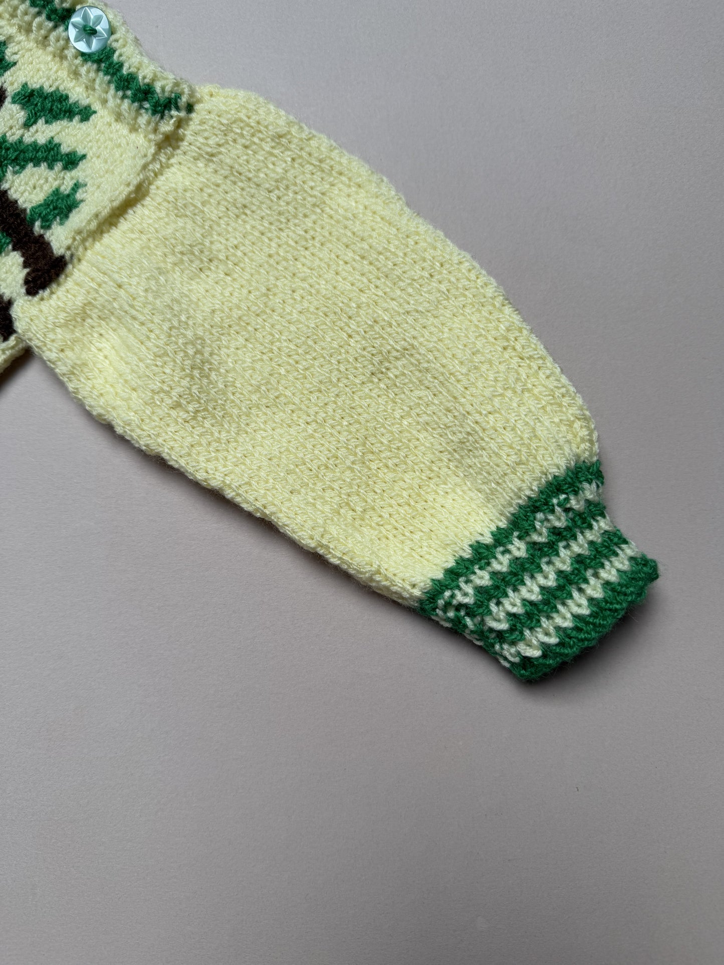 Handknitted Acrylic Yellow Elephant Jumper Best Fit From 6 Months