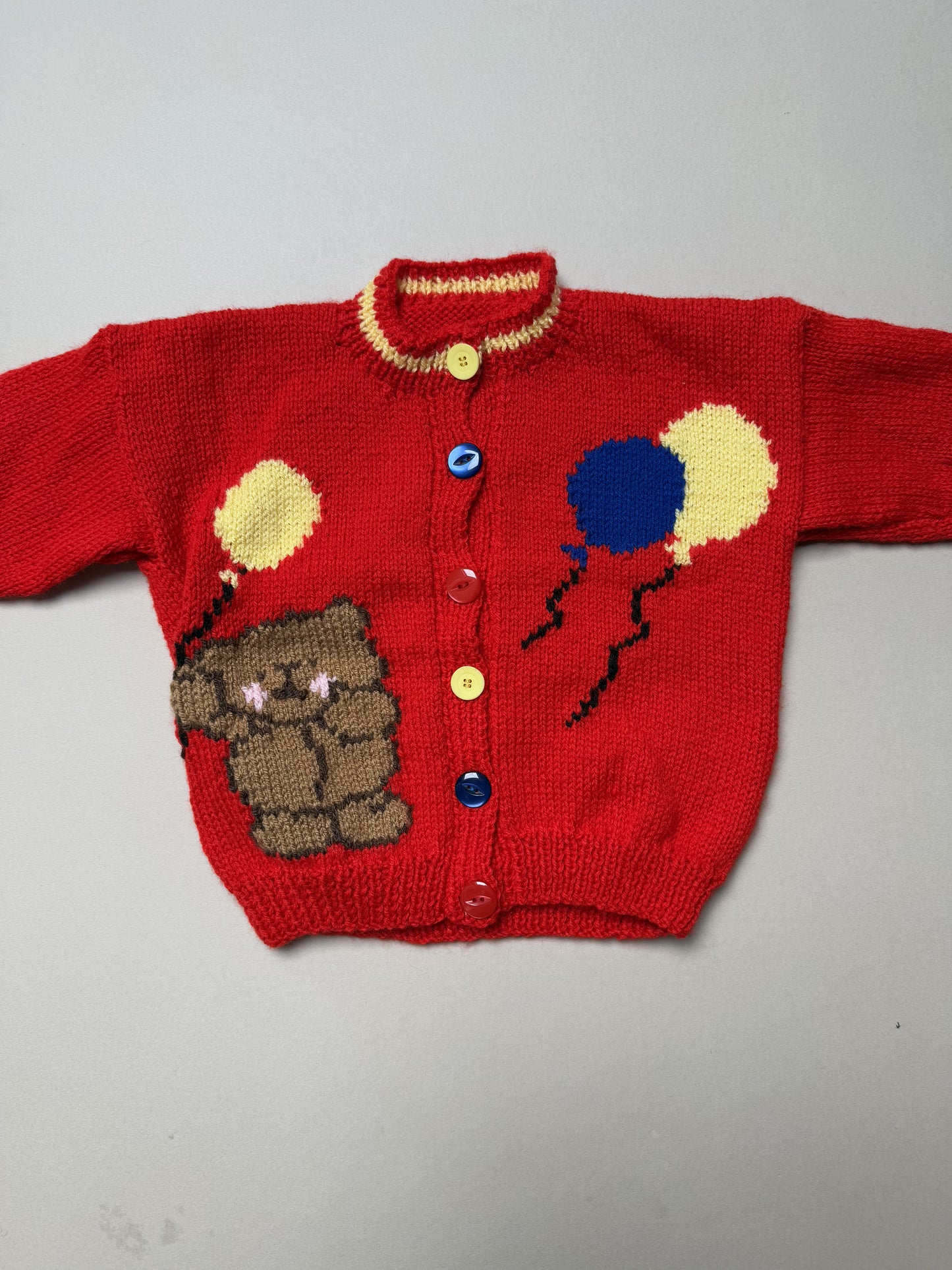 Hand Knitted Forever Friend's Cardigan Best Fit 1-2 Years