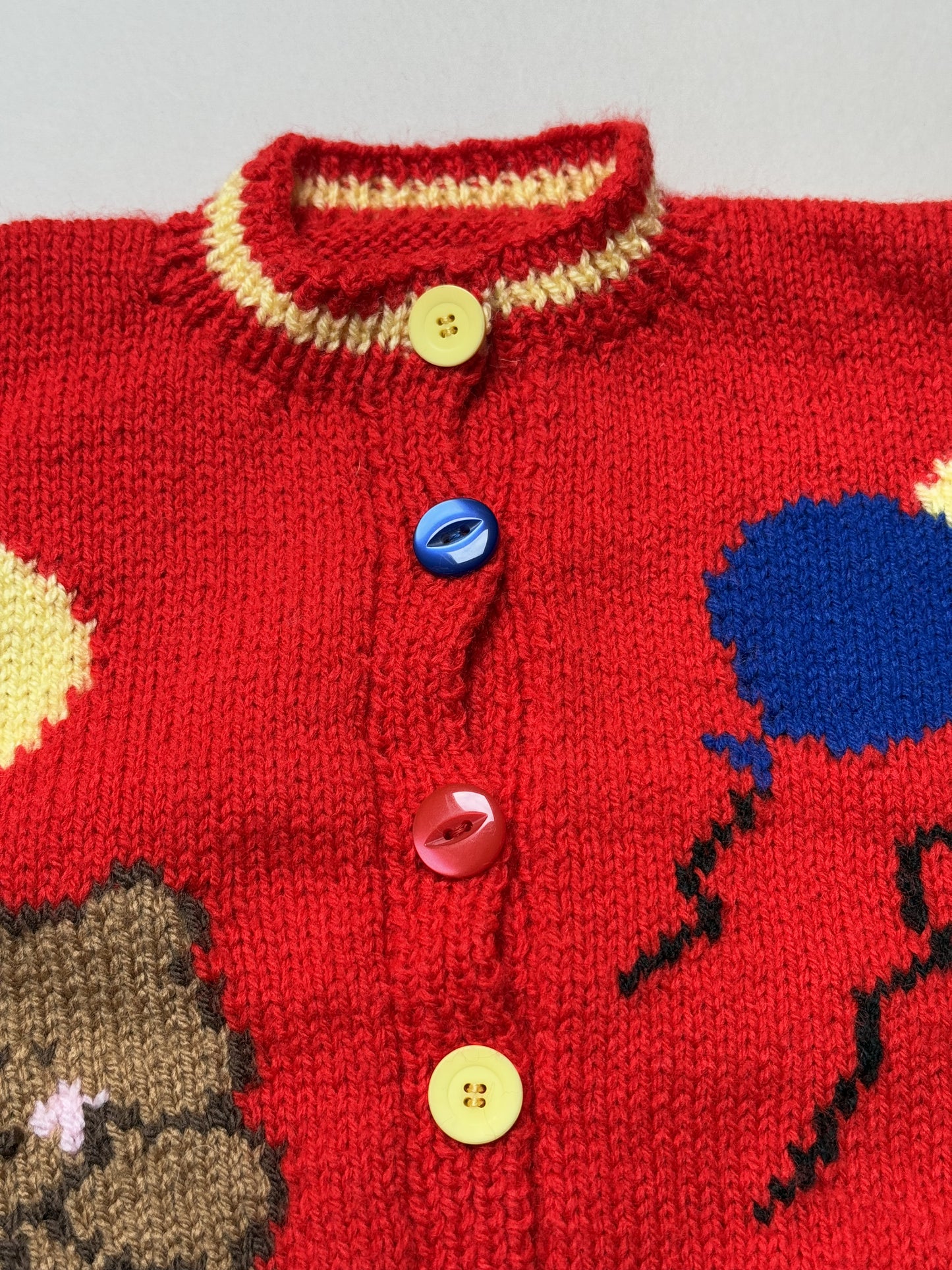 Hand Knitted Forever Friend's Cardigan Best Fit 1-2 Years