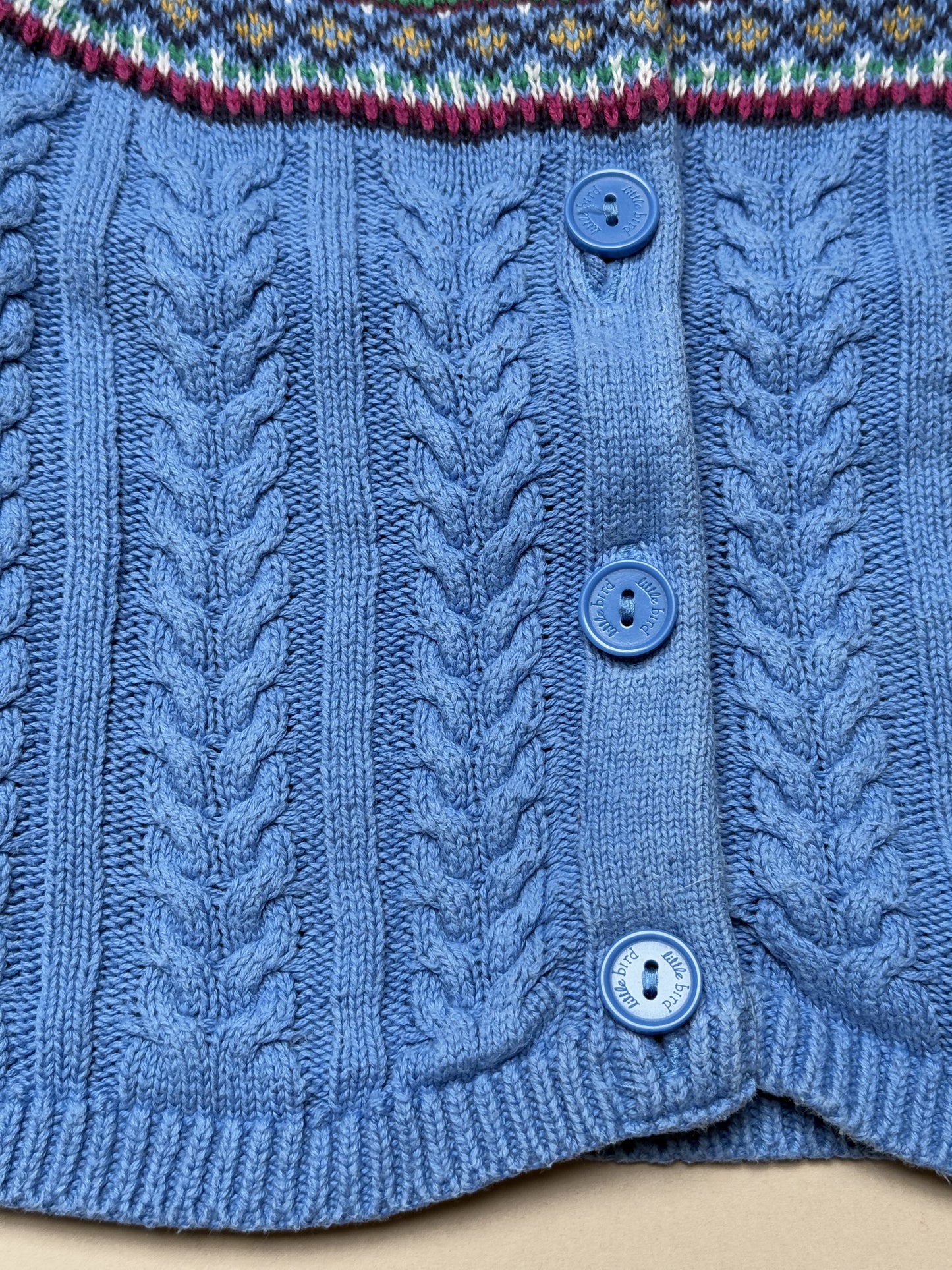 Little Bird Fairisle Knitted Cardigan in 18-24 Months
