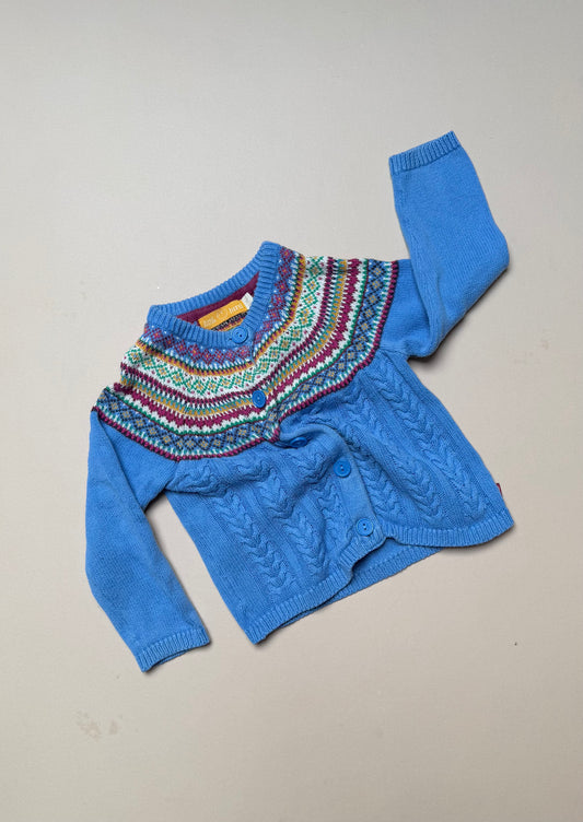 Little Bird Fairisle Knitted Cardigan in 18-24 Months