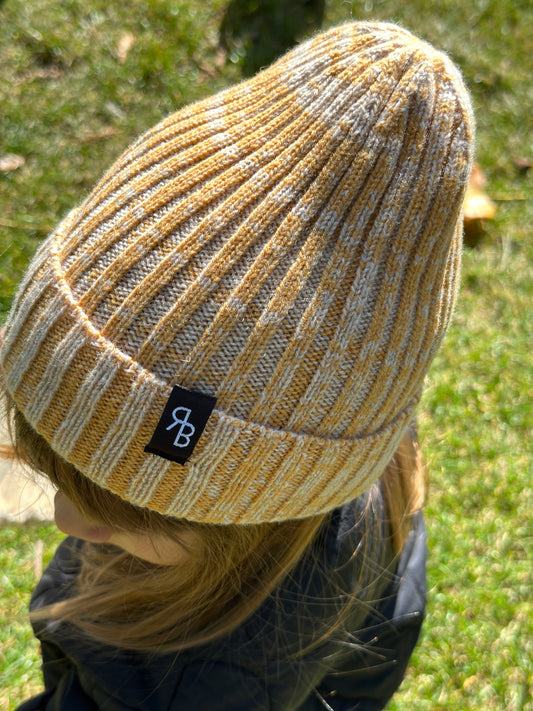 Rove Knitted Beanie in Mustard