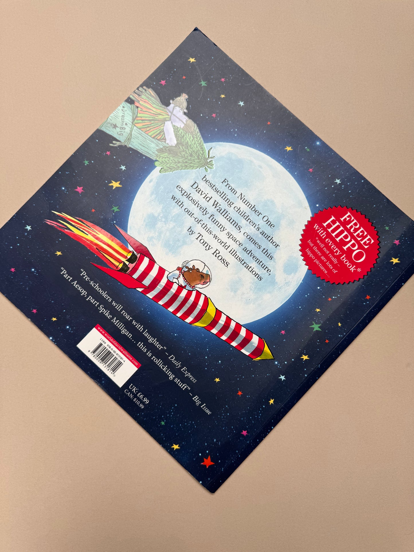 The First Hippo On The Moon Hardback By David Walliams